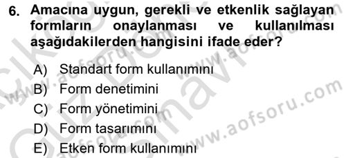 Mesleki Yazışmalar Dersi 2022 - 2023 Yılı (Final) Dönem Sonu Sınav Soruları 6. Soru