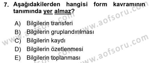 Mesleki Yazışmalar Dersi 2023 - 2024 Yılı (Final) Dönem Sonu Sınav Soruları 7. Soru