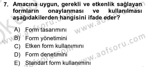 Mesleki Yazışmalar Dersi 2023 - 2024 Yılı Yaz Okulu Sınav Soruları 7. Soru