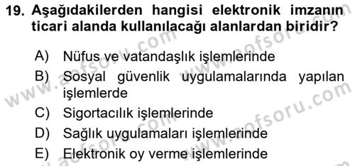 Mesleki Yazışmalar Dersi 2024 - 2025 Yılı (Final) Dönem Sonu Sınav Soruları 19. Soru