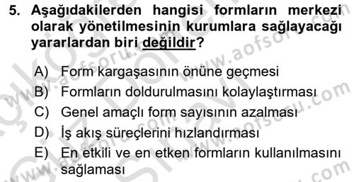 Mesleki Yazışmalar Dersi 2024 - 2025 Yılı (Final) Dönem Sonu Sınav Soruları 5. Soru