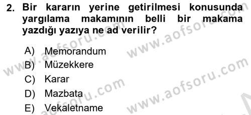 Mesleki Yazışmalar Dersi 2024 - 2025 Yılı Yaz Okulu Sınav Soruları 2. Soru