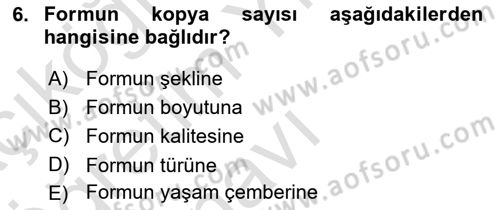 Mesleki Yazışmalar Dersi 2024 - 2025 Yılı Yaz Okulu Sınav Soruları 6. Soru