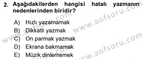 Mesleki Yazışmalar Dersi 2025 - 2026 Yılı (Vize) Ara Sınav Soruları 2. Soru