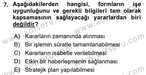 Mesleki Yazışmalar Dersi 2025 - 2026 Yılı (Final) Dönem Sonu Sınav Soruları 7. Soru