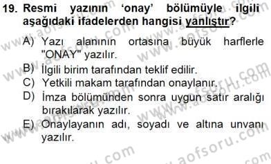 İş Ortamında Protokol Ve Davranış Kuralları Dersi 2014 - 2015 Yılı (Vize) Ara Sınav Soruları 19. Soru