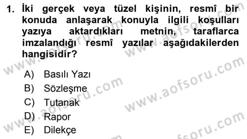 İş Ortamında Protokol Ve Davranış Kuralları Dersi 2015 - 2016 Yılı Tek Ders Sınav Soruları 1. Soru