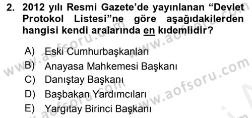 İş Ortamında Protokol Ve Davranış Kuralları Dersi 2015 - 2016 Yılı Tek Ders Sınav Soruları 2. Soru