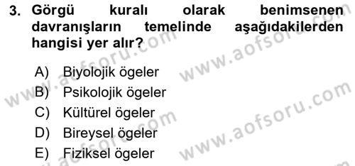 İş Ortamında Protokol Ve Davranış Kuralları Dersi 2017 - 2018 Yılı (Vize) Ara Sınav Soruları 3. Soru