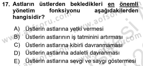 İş Ortamında Protokol Ve Davranış Kuralları Dersi 2021 - 2022 Yılı (Vize) Ara Sınav Soruları 17. Soru