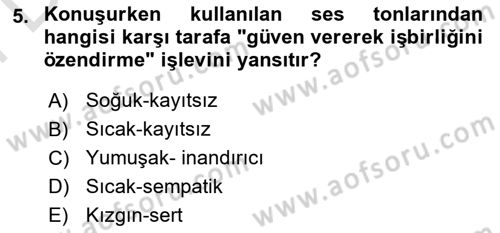İş Ortamında Protokol Ve Davranış Kuralları Dersi 2021 - 2022 Yılı (Final) Dönem Sonu Sınav Soruları 5. Soru