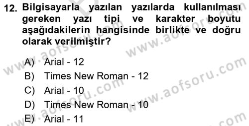 İş Ortamında Protokol Ve Davranış Kuralları Dersi 2023 - 2024 Yılı (Final) Dönem Sonu Sınav Soruları 12. Soru