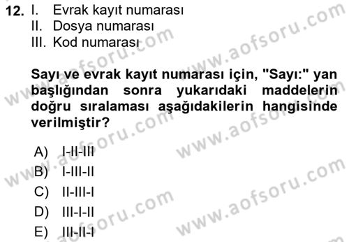 İş Ortamında Protokol Ve Davranış Kuralları Dersi 2024 - 2025 Yılı Yaz Okulu Sınav Soruları 12. Soru