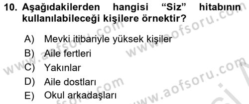 İş Ortamında Protokol Ve Davranış Kuralları Dersi 2025 - 2026 Yılı (Vize) Ara Sınav Soruları 10. Soru