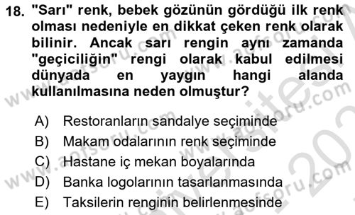 İş Ortamında Protokol Ve Davranış Kuralları Dersi 2025 - 2026 Yılı (Final) Dönem Sonu Sınav Soruları 18. Soru