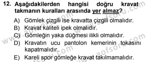 Yönetici Asistanlığı Dersi 2012 - 2013 Yılı (Final) Dönem Sonu Sınav Soruları 12. Soru