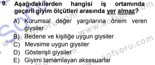 Yönetici Asistanlığı Dersi 2012 - 2013 Yılı (Final) Dönem Sonu Sınav Soruları 9. Soru