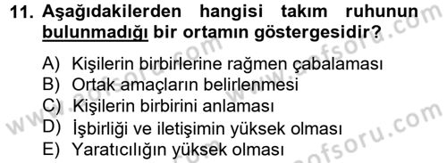 Yönetici Asistanlığı Dersi 2013 - 2014 Yılı Tek Ders Sınav Soruları 11. Soru