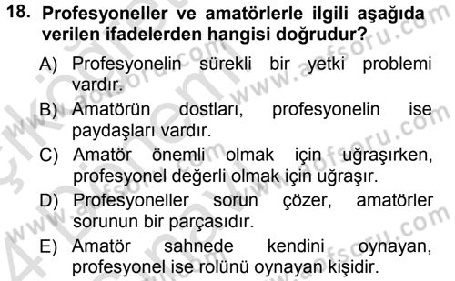 Yönetici Asistanlığı Dersi 2013 - 2014 Yılı Tek Ders Sınav Soruları 18. Soru