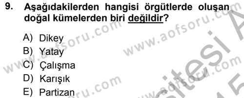 Yönetici Asistanlığı Dersi 2014 - 2015 Yılı (Final) Dönem Sonu Sınav Soruları 9. Soru