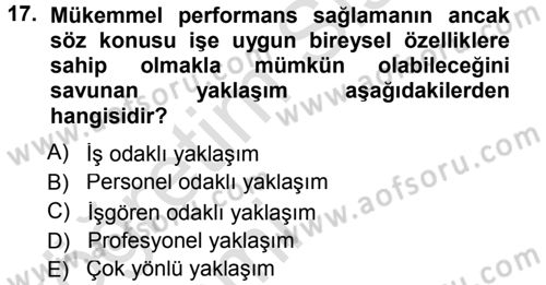 Yönetici Asistanlığı Dersi 2014 - 2015 Yılı Tek Ders Sınav Soruları 17. Soru