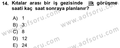 Yönetici Asistanlığı Dersi 2015 - 2016 Yılı (Vize) Ara Sınav Soruları 14. Soru