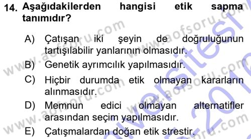 Yönetici Asistanlığı Dersi 2015 - 2016 Yılı (Final) Dönem Sonu Sınav Soruları 14. Soru