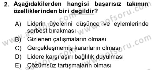 Yönetici Asistanlığı Dersi 2015 - 2016 Yılı (Final) Dönem Sonu Sınav Soruları 2. Soru