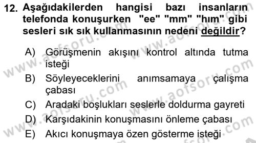 Yönetici Asistanlığı Dersi 2016 - 2017 Yılı 3 Ders Sınav Soruları 12. Soru