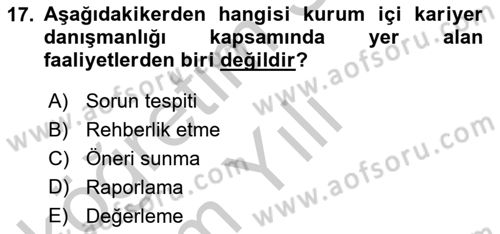 Yönetici Asistanlığı Dersi 2016 - 2017 Yılı 3 Ders Sınav Soruları 17. Soru