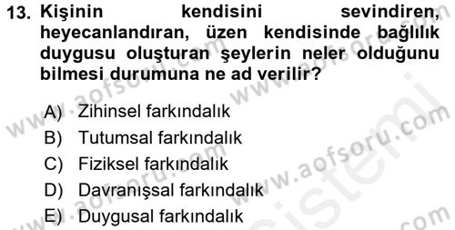 Yönetici Asistanlığı Dersi 2016 - 2017 Yılı (Final) Dönem Sonu Sınav Soruları 13. Soru