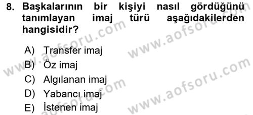 Yönetici Asistanlığı Dersi 2016 - 2017 Yılı (Final) Dönem Sonu Sınav Soruları 8. Soru