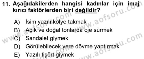 Yönetici Asistanlığı Dersi 2017 - 2018 Yılı 3 Ders Sınav Soruları 11. Soru