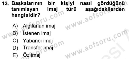 Yönetici Asistanlığı Dersi 2017 - 2018 Yılı 3 Ders Sınav Soruları 13. Soru