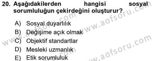 Yönetici Asistanlığı Dersi 2017 - 2018 Yılı 3 Ders Sınav Soruları 20. Soru