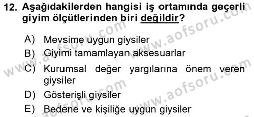 Yönetici Asistanlığı Dersi 2017 - 2018 Yılı (Final) Dönem Sonu Sınav Soruları 12. Soru