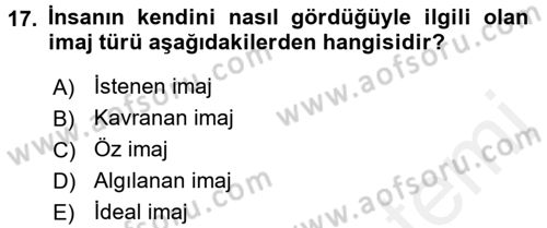 Yönetici Asistanlığı Dersi 2017 - 2018 Yılı (Final) Dönem Sonu Sınav Soruları 17. Soru