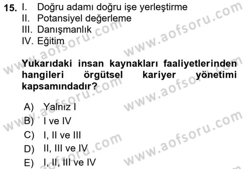 Yönetici Asistanlığı Dersi 2018 - 2019 Yılı (Final) Dönem Sonu Sınav Soruları 15. Soru