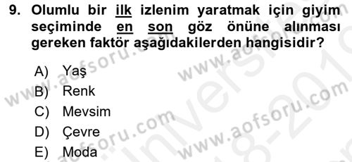 Yönetici Asistanlığı Dersi 2018 - 2019 Yılı (Final) Dönem Sonu Sınav Soruları 9. Soru