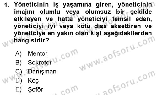 Yönetici Asistanlığı Dersi 2018 - 2019 Yılı Yaz Okulu Sınav Soruları 1. Soru