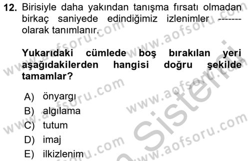 Yönetici Asistanlığı Dersi 2018 - 2019 Yılı Yaz Okulu Sınav Soruları 12. Soru