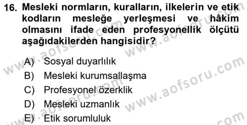 Yönetici Asistanlığı Dersi 2018 - 2019 Yılı Yaz Okulu Sınav Soruları 16. Soru