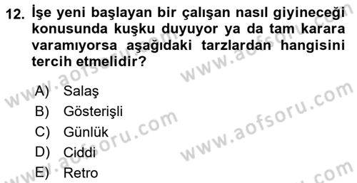 Yönetici Asistanlığı Dersi 2020 - 2021 Yılı Yaz Okulu Sınav Soruları 12. Soru