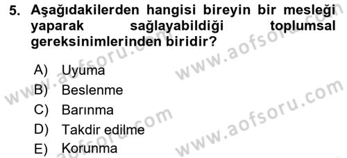 Yönetici Asistanlığı Dersi Ara Sınavı Deneme Sınav Soruları 5. Soru