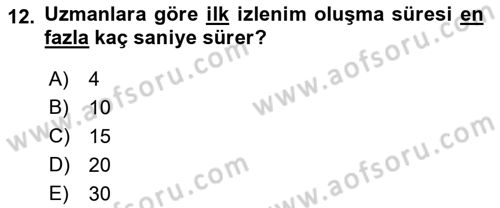 Yönetici Asistanlığı Dersi 2021 - 2022 Yılı (Final) Dönem Sonu Sınav Soruları 12. Soru