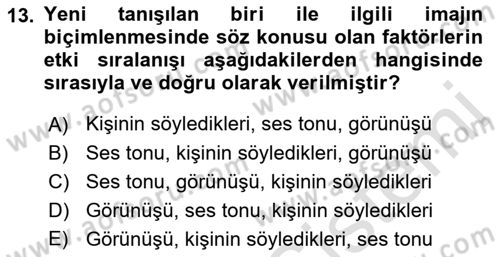 Yönetici Asistanlığı Dersi 2021 - 2022 Yılı (Final) Dönem Sonu Sınav Soruları 13. Soru