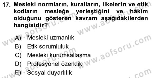 Yönetici Asistanlığı Dersi 2021 - 2022 Yılı (Final) Dönem Sonu Sınav Soruları 17. Soru
