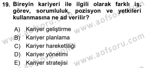 Yönetici Asistanlığı Dersi 2021 - 2022 Yılı (Final) Dönem Sonu Sınav Soruları 19. Soru