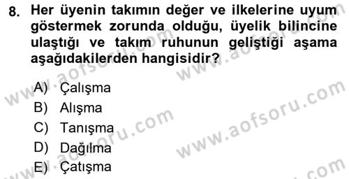Yönetici Asistanlığı Dersi 2021 - 2022 Yılı (Final) Dönem Sonu Sınav Soruları 8. Soru
