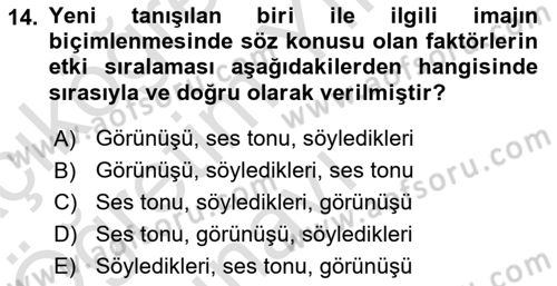 Yönetici Asistanlığı Dersi 2021 - 2022 Yılı Yaz Okulu Sınav Soruları 14. Soru